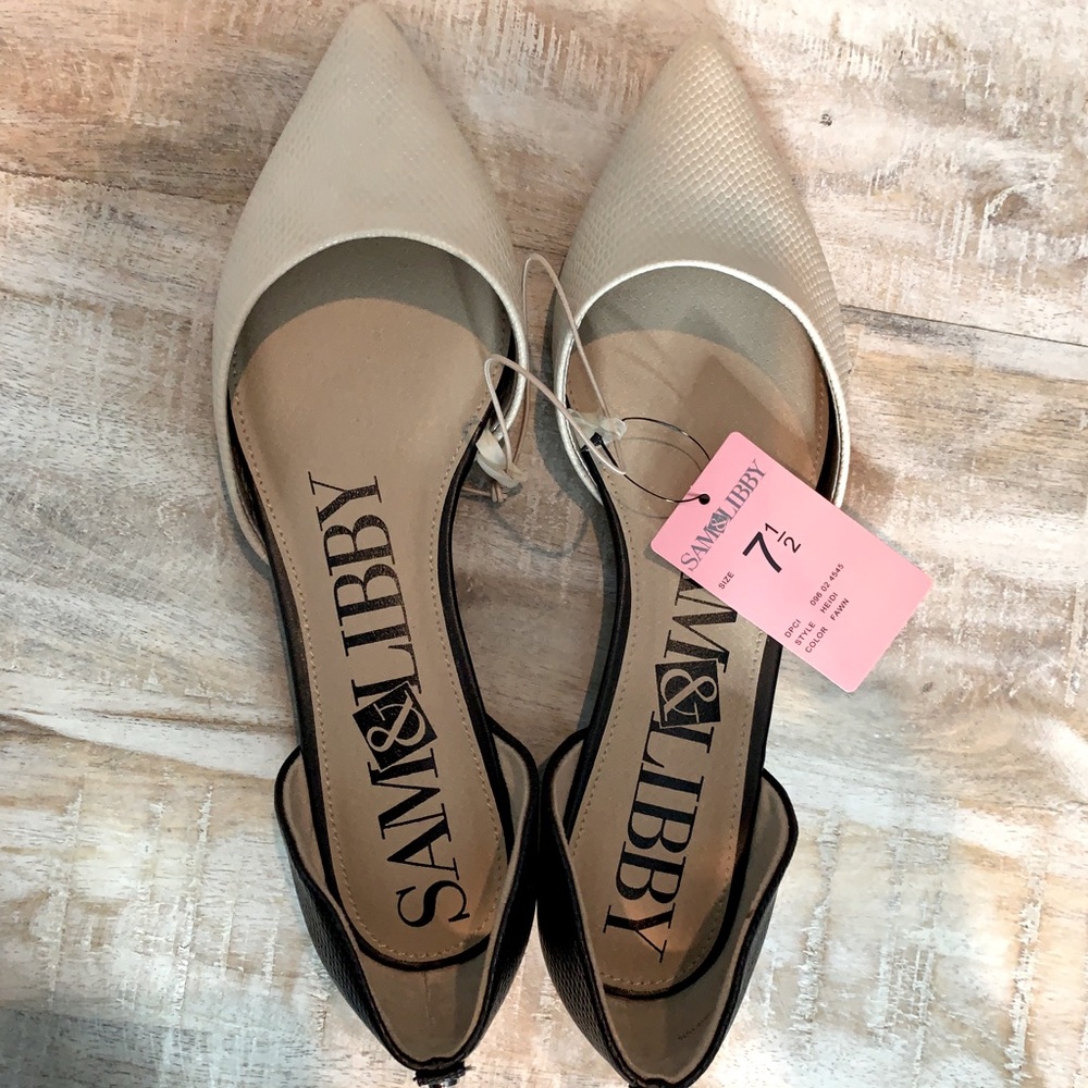 Sam & Libby two toned flats, 7.5, BNWT